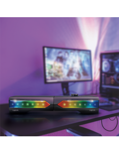 
SP0059 LOGILINK - Barra de sonido móvil con luz de fiesta, sistema de sonido para juegos 2 en 1 Logilink 2