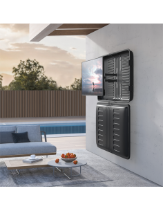 
BP0165 LOGILINK - Soporte-Armario TV para Exterior, para televisores de 32"-55", acero, negro. Ejemplo de iinstalacion