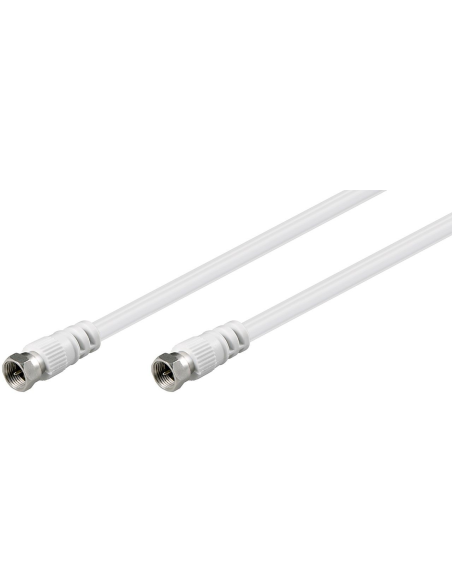 
11724 GOOBAY Cable ANTENA blanco F-M a F-M  2.5M Goobay