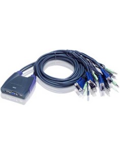 ATEN CS64US ATEN CS64US Switch KVM formato cable VGA/Audio USB de 4 puertos (0,9m y 1,2m) 