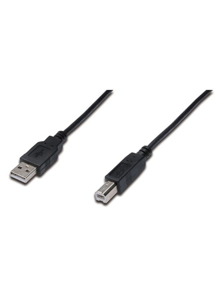 
AK-300105-018-S Cable USB 2.0 A Macho - B Macho negro 1.80m Doble Malla HQ de Digitus