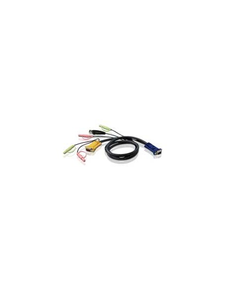 
ATEN 2L-5302U Cable KVM con USB y VGA y Audio de 1.80 m. ATEN
Cable KVM USB con audio y SPHD 3 en 1 de 1,8 m 