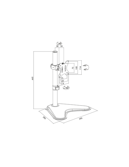 
Soporte de mesa para 1 Monitores de hasta 32 pulgadas Logilink