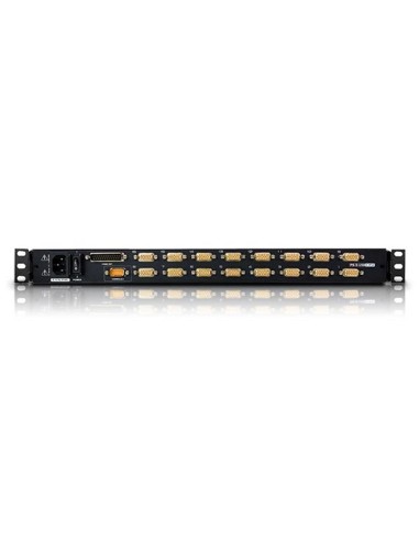 Conmutador KVM 16 puertos VGA-USB-PS/2 con LCD de17" ATEN
KVM Switch Rack 16 Port, LCD 17",
USB/PS/2, 256dc