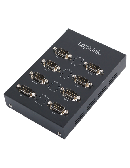 
AU0033 Conversor USB-A 2.0 a 8 puerto Serie DB9 (RS-232) Logilink