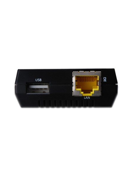 
DN-13020 DIGITUS - Servidor de red USB multifunción, 1 puerto, concentrador USB de red, NAS, servidor de impresión, USB 2.0, 