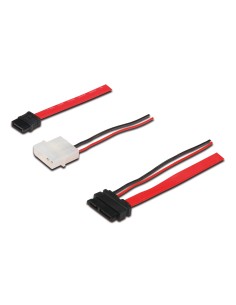 

Cable de conexión SATA, SATA de 13 pines - Tipo L + corriente hembra/hembra, 0,5 m, recto , slimline, SATA II/III, re