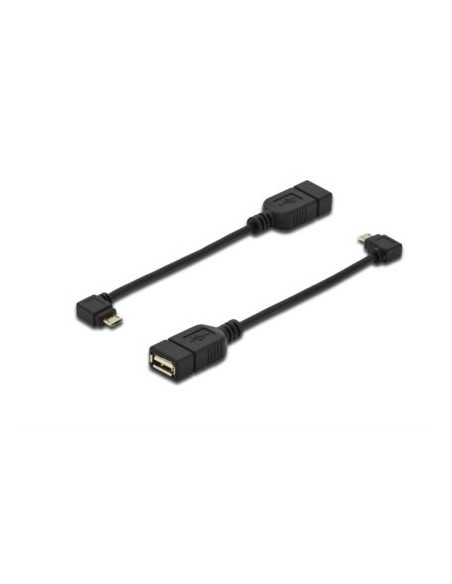 Adaptador USB2.0  Micro B Macho a USB 2.0 A Hembra 0.20m CODO  OTG

Cable adapt OTG Micro-USB acodado Macho a USB A Hembra 0.