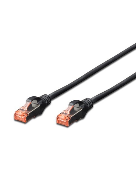 
DIGITUS - DK-1617-010/BL-  Latiguillo CAT 6 U-UTP, Cobre, LSZH (Libre de Halógenos) AWG 26/7, longitud 1 m, color negro- EAN 