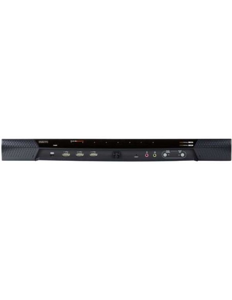 Conmutador KVM a través de IP de 8 puertos Cat 5 con acceso 1-local/1-remoto y multimedia virtual (1920 x 1200)