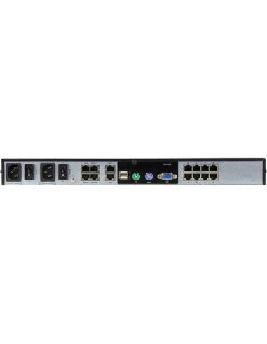 Conmutador KVM a través de IP de 8 puertos Cat 5 con acceso 1-local/1-remoto y multimedia virtual (1920 x 1200)