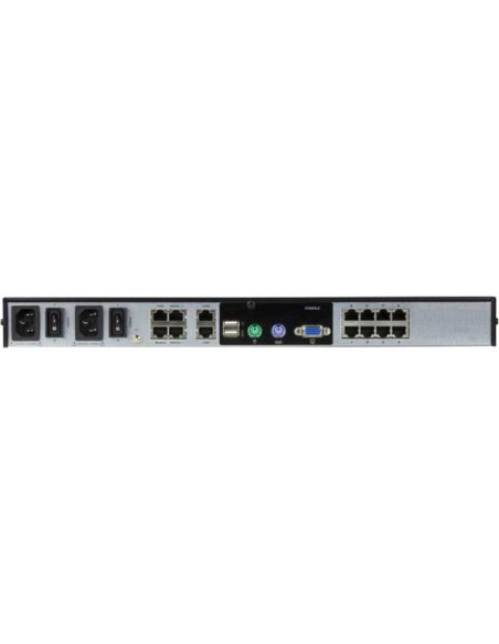 Conmutador KVM a través de IP de 8 puertos Cat 5 con acceso 1-local/1-remoto y multimedia virtual (1920 x 1200)
