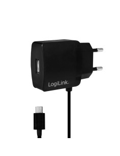 
PA0146 LOGILINK Cargador USB  1+1 puert. 2,1A Negro 1.50 m 2