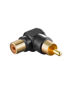 
Adaptador RCA Macho a RCA Hembra Negro Codo 
RCA adapter 90°; black

Packing units: 10 / 100 / 1000 / 2000

Item: 11685