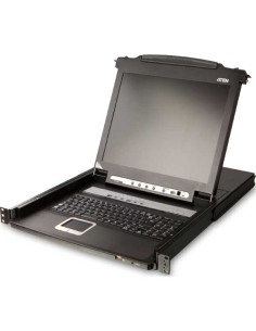 
CL5708M ATEN -Consola LCD single rail con switch KVM integrado VGA PS/2-USB de 8 puertos 