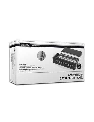 
Panel 8-puertos DIGITUS
Desktop CAT 6, apantallado LSA