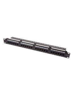 
LG-NP0004A Panel LOGILINK UTP 24 port Cat6  Negro 1U Con Sujetacable Logilink 2