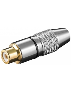 Conector RCA Hembra  Negro Aereo Metal ORO (10/u Minimo)