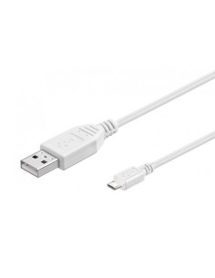 
Cable USB 2.0 A Macho - Micro B Macho 0,30 m. Blanco Goobay