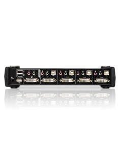
ATEN CS1764A  Conmutador KVM de tipo USB de 2 puertos con interfaz DVI, transmisión del sonido y concentrador USB 2.0 (cables 2
