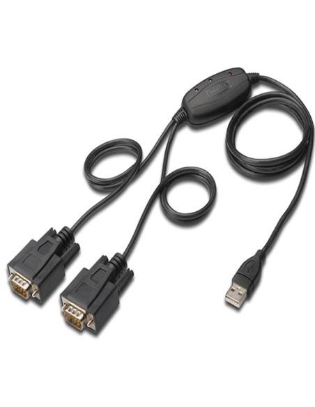 

DA-70158 Conversor DIGITUS  USB 2.0 a 2 puertos Serie (RS-232) 1.5M USB 2.0 a cable RS232*2 Chipset FT2232H