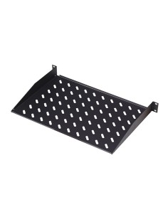 
Bandeja Rack 19" de 1U y 40 Cm Fijaccion Frontal Negra y perforada