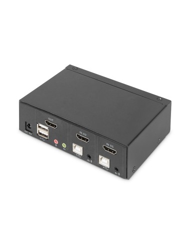 
DS-12870 DIGITUS - Conmutador KVM  2 puertos HDMI-USB-Audio-HUB USB 2.0 Digitus