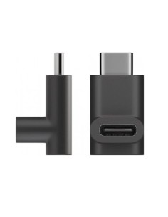 
55556 GOOBAY - Adaptador USB C H a USB C M 90º  Negro  Goobay