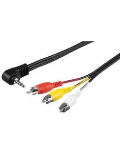 
Cable Audio y Video 3.5" 4 pin Macho a 3 RCA Macho 1.5 m rojo amarillo y blanco