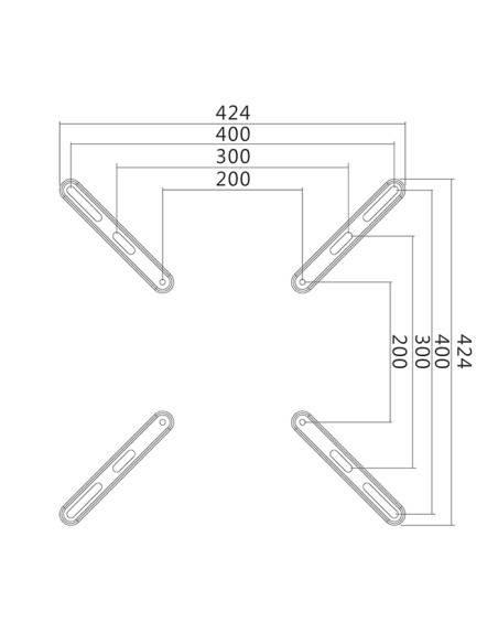 
BP0029 LOGILINK Adaptador Vesa (hasta 400x400), 3255", max.30 kg