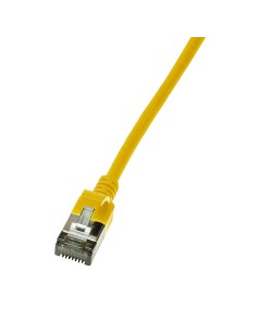 
Latiguillo CAT 6A, U/FTP,  3.00 m, Amarillo, LSZH-TPE  Slim Delgado Logilink