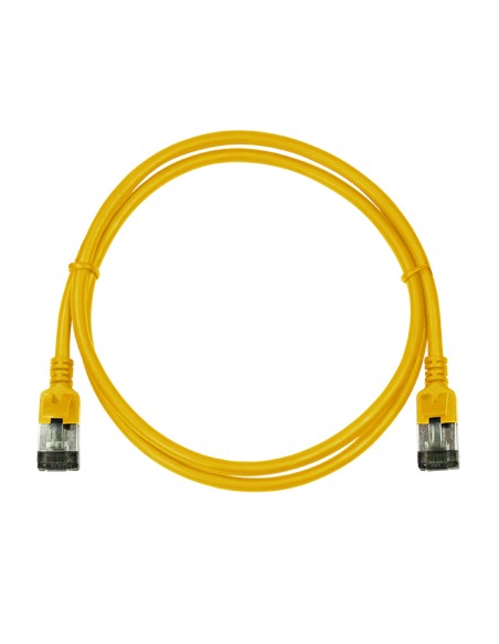 Latiguillo CAT 6A, U/FTP,  3.00 m, Amarillo, LSZH-TPE  Slim Delgado Logilink