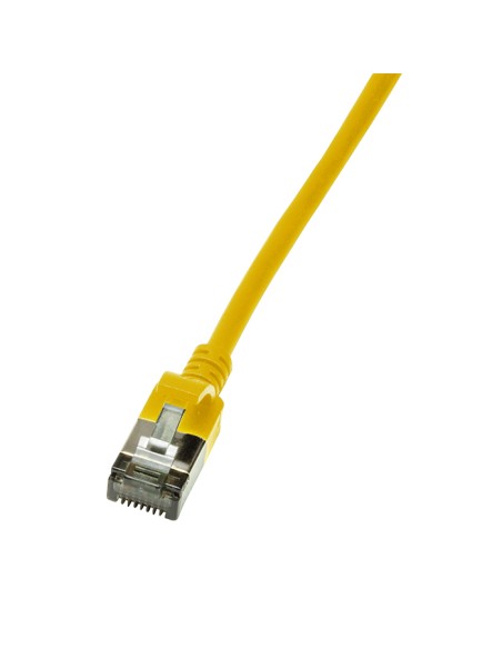 
Latiguillo CAT 6A, U/FTP,  1.00 m, Amarillo, LSZH-TPE  Slim Delgado Logilink