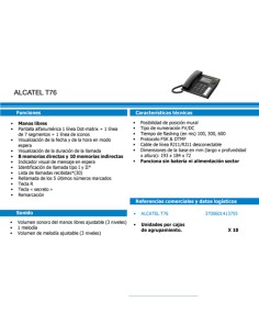 
ATL1413755 ALCATEL - Alcatel Temporis T76 - Teléfono fijo, negro 2