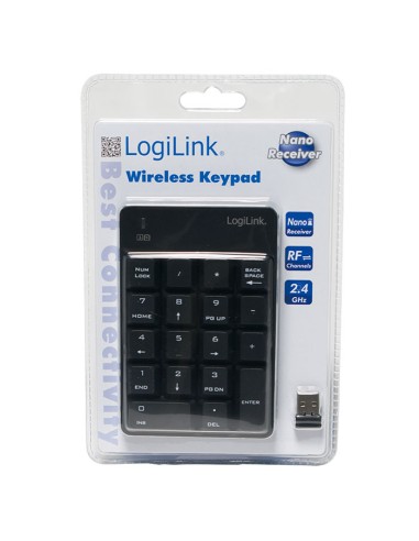 
ID0120 LOGILINK - Teclado numérico USB 19 Teclas INALAMBRICO Logilink