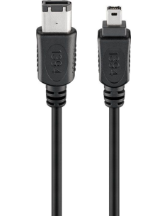 
Cable IEEE1394 FireWire 400  M (6-pin) > FireWire 400 M (4-pin) 1 metro