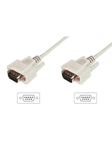 
 2 m Cable DB9 Macho - Macho (PIN a PIN)