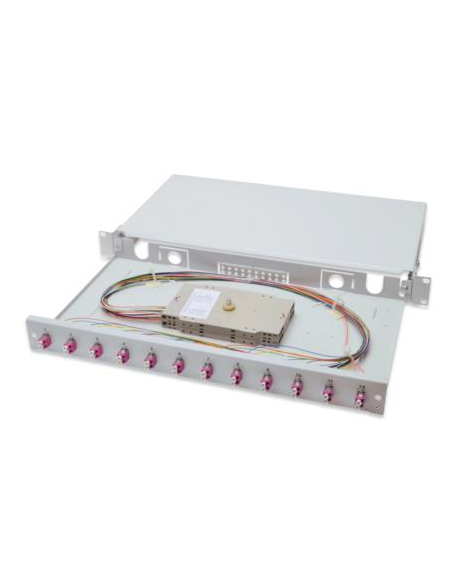 Caja F.O. Equipada 24xSC, cassette de Latiguillos OM4