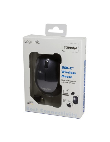 
ID0160 LOGILINK - Ratón Optico Wireless 2.4GHz 3 botones  Negro USB-C LogiLink