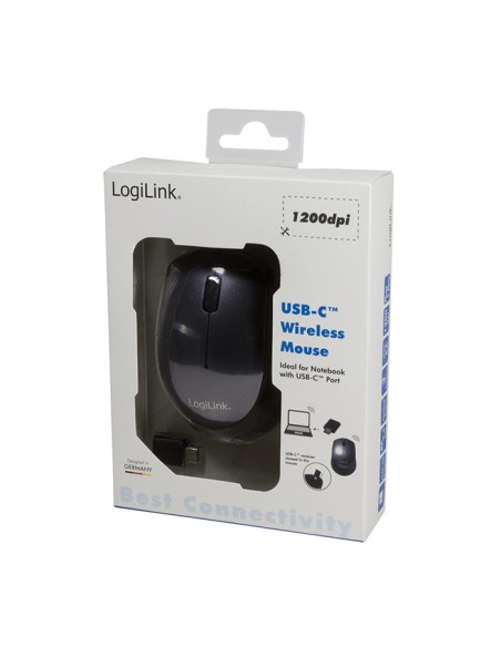 
ID0160 LOGILINK - Ratón Optico Wireless 2.4GHz 3 botones  Negro USB-C LogiLink