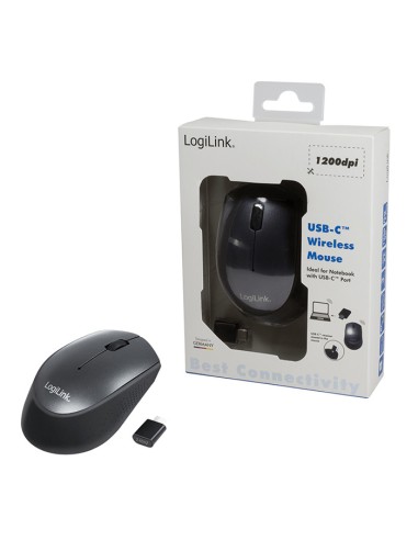 
ID0160 LOGILINK - Ratón Optico Wireless 2.4GHz 3 botones  Negro USB-C LogiLink