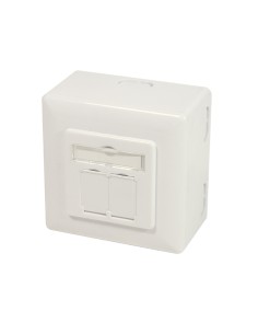 
NP0124 LOGILINK Roseta 80x80 RJ45 Cat 6A 2 x R45 FTP Blanco Logilink