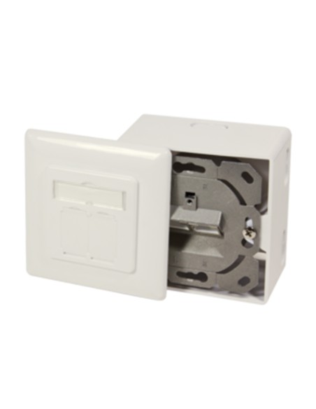 
NP0124 LOGILINK Roseta 80x80 RJ45 Cat 6A 2 x R45 FTP Blanco Logilink