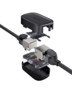 
PCYCX-01 BASEUS - Baseus RJ45 Adaptador de alta velocidad negro. Gracias a los contactos niquelados y al cierre a presión, el