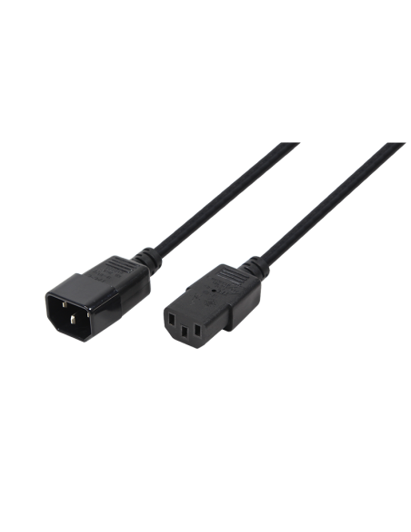 Cable Electrico C13 Recto-C14 Recto  1.20m Negro