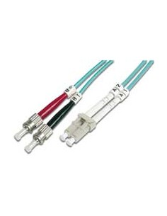 Cable de conexión de fibra óptica DIGITUS, LC a ST multimode 50/125 µ, Duplex Longitud de 2m, clase OM3
