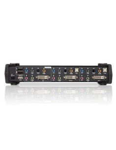 
ATEN CS1782A  Conmutador KVM de tipo USB de 2 puertos para conexión DVI Dual Link, con transmisión del sonido y concentrador  2