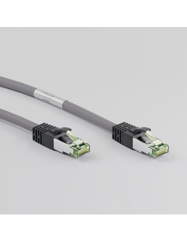 
55134 GOOBAY CAT 8.1 patch cable, S/FTP (PiMF), grey, 0.25 m - LSZH halogeno