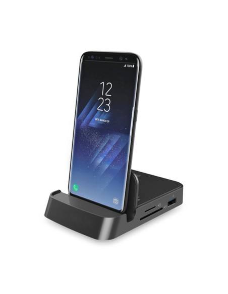 
DA-70882 DIGITUS - Estación de acoplamiento para smartphone USB-C, 7 puertos. Estación de acoplamiento para smartphone, 2 USB