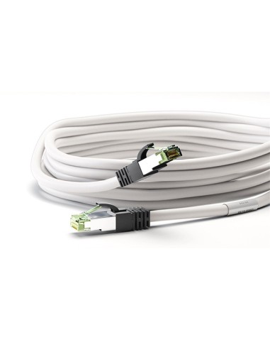 
55123 GOOBAY CAT 8.1 patch cable, S/FTP (PiMF), white, 0.5 m - LSZH halógenos